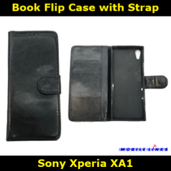 Book Flip Case with Strap For Sony Xperia XA1 G3116 Slim Fit Look